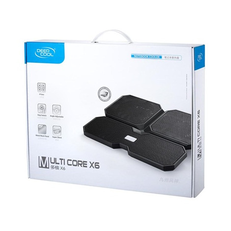 Deepcool | Multicore x6 | Notebook cooler up to 15.6" | Black | 380X295X24mm mm | 900g g