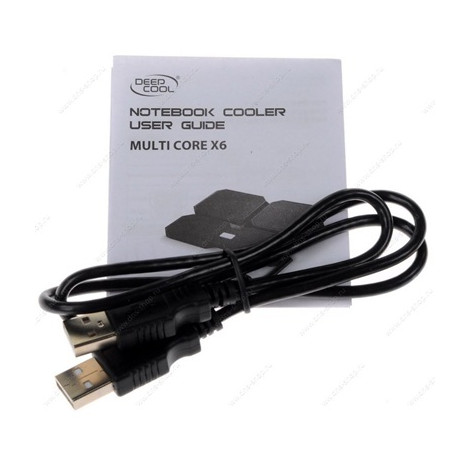 Deepcool | Multicore x6 | Notebook cooler up to 15.6" | Black | 380X295X24mm mm | 900g g