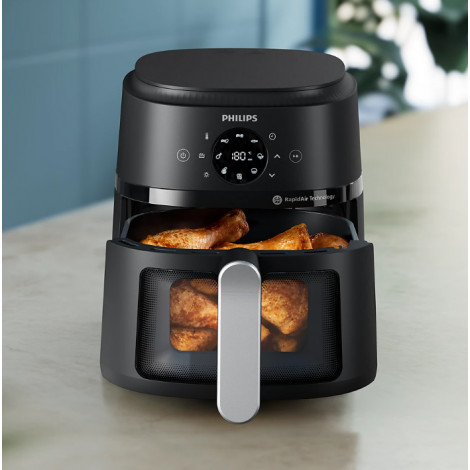 Philips Airfryer | NA221/00 2000 series | Power 1500 W | Capacity 4.2 L | Rapid Air technology | Black/Silver