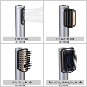 BABYLISS | Hair styling comb | Air Wand AS6555E | Ion conditioning | Number of heating levels 4 | 1600 W | Chrome