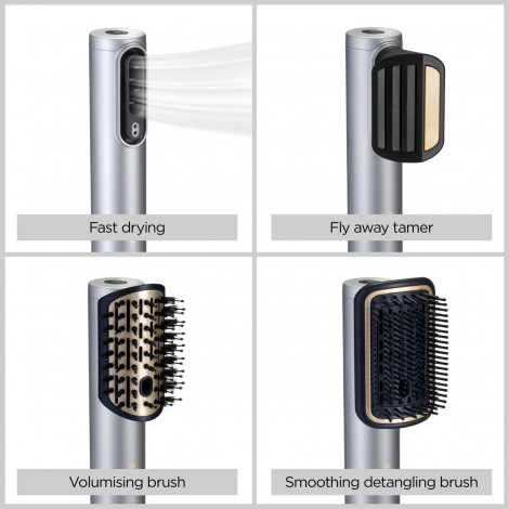 BABYLISS | Hair styling comb | Air Wand AS6555E | Ion conditioning | Number of heating levels 4 | 1600 W | Chrome