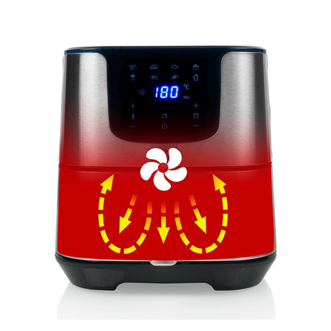 Princess | Digital Aerofryer Deluxe XXL | 182060 | Power 1700 W | Capacity 5.5 L | Black/Stainless Steel