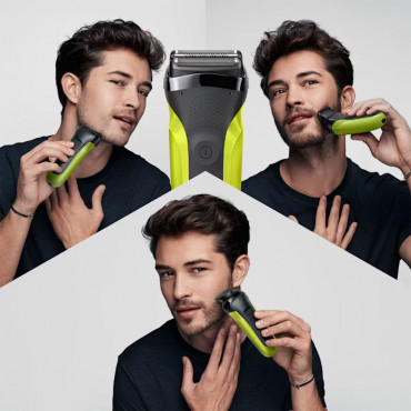 Braun | Shaver | 300BT | Operating time (max) 30 min | NiMH | Green
