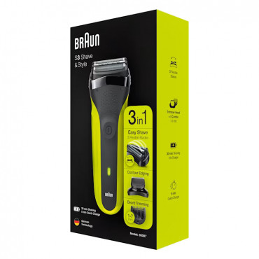 Braun | Shaver | 300BT | Operating time (max) 30 min | NiMH | Green