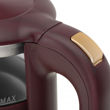 Adler Kettle with LED Display | AD 1305 | Electric | 2200 W | 1.7 L | Plastic | 360 rotational base | Burgundy