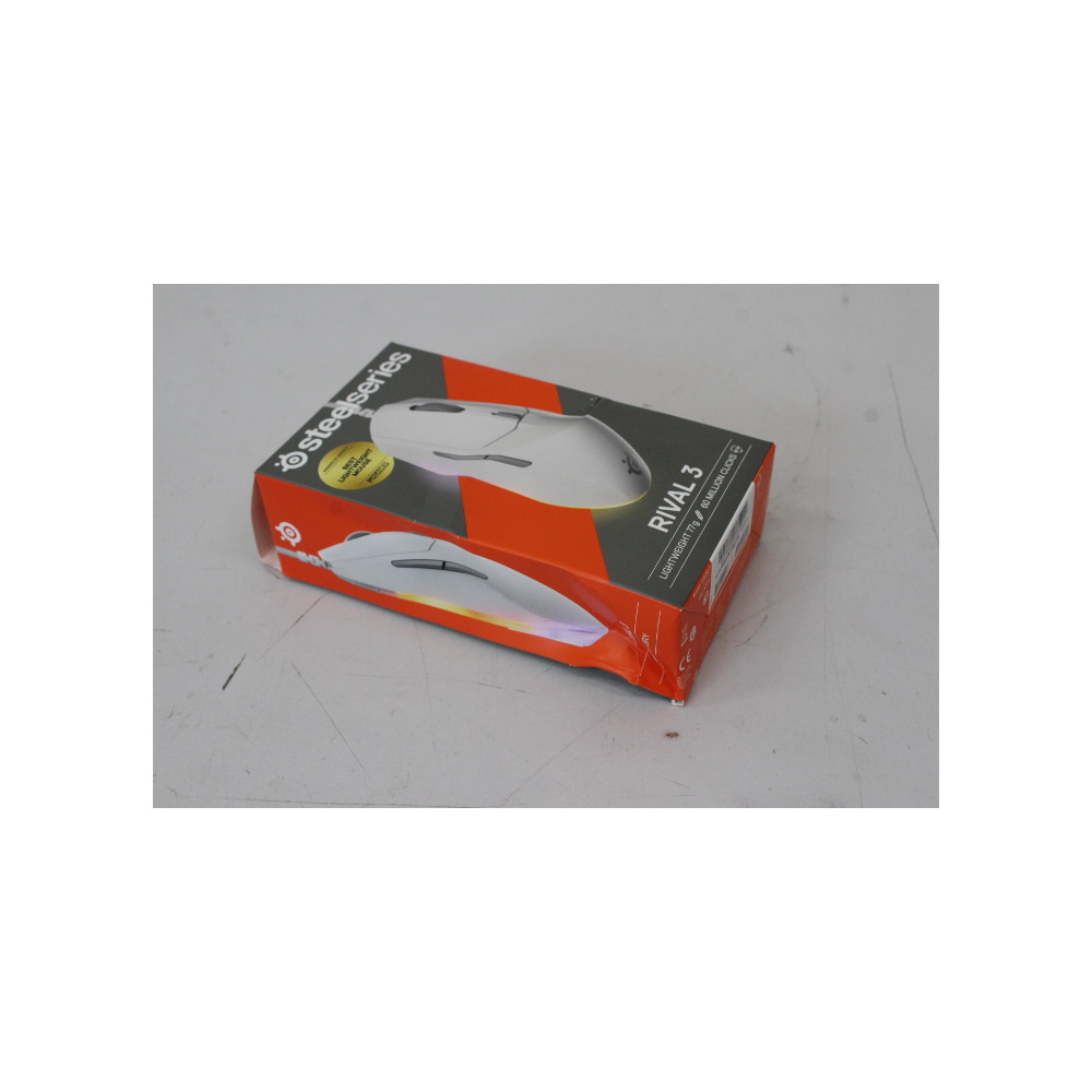 SALE OUT. Steelseries Rival 3 Gen 2 Gaming Mouse, White | SALE OUT. SteelSeries Gaming Mouse | Rival 3 Gen 2 | Wired | White | D