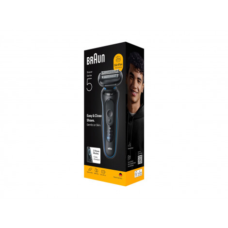 Braun 52-B1000s Series 5 Shaver, Black/Blue