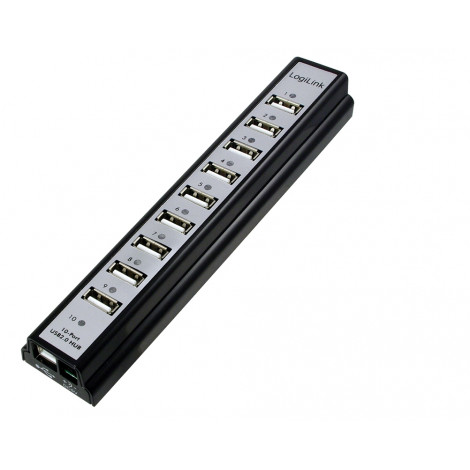 Logilink | USB 2.0 Hub-10 port whit power adapter