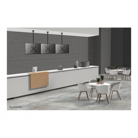 Neomounts Ceiling mount | FPMA-C340BLACK Monitor/TV mount ceiling screen | Adjustable Height, Rotate, Tilt, Swivel | 32-75 " | M