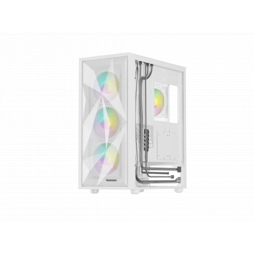 Genesis Gaming PC Case | Diaxid 605 ARGB | White | Midi Tower | Power supply included No
