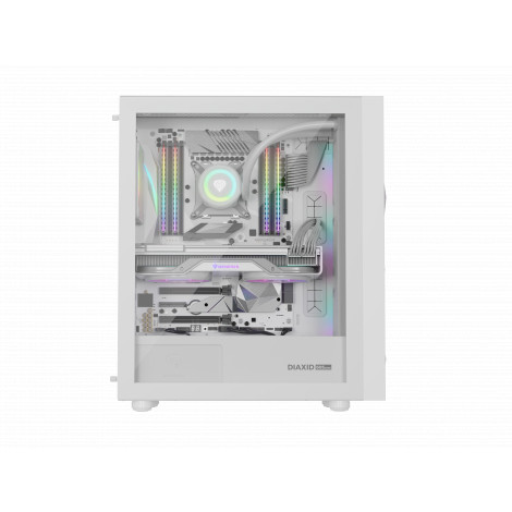 Genesis Gaming PC Case | Diaxid 605 ARGB | White | Midi Tower | Power supply included No