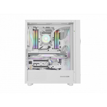 Genesis Gaming PC Case | Diaxid 605 ARGB | White | Midi Tower | Power supply included No