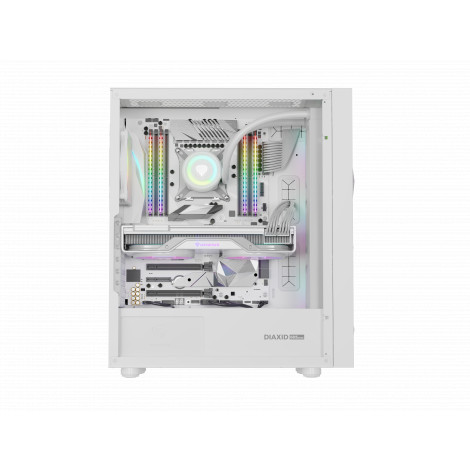 Genesis Gaming PC Case | Diaxid 605 ARGB | White | Midi Tower | Power supply included No