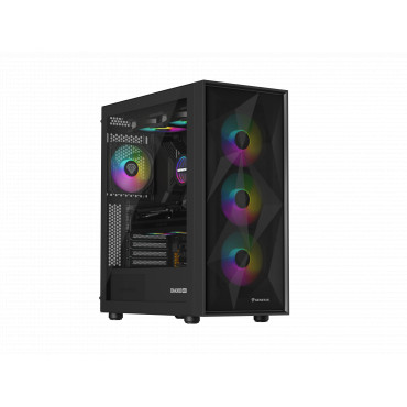 Genesis Gaming PC Case | Diaxid 605 ARGB | Black | Midi Tower | Power supply included No