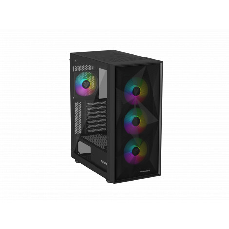 Genesis Gaming PC Case | Diaxid 605 ARGB | Black | Midi Tower | Power supply included No