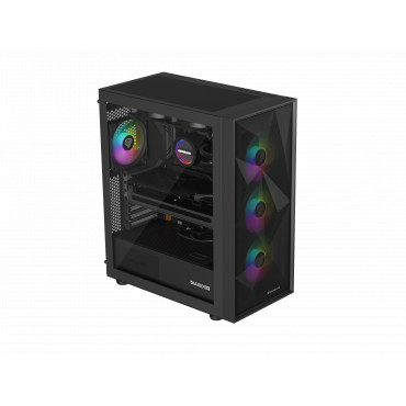 Genesis Gaming PC Case | Diaxid 605 ARGB | Black | Midi Tower | Power supply included No