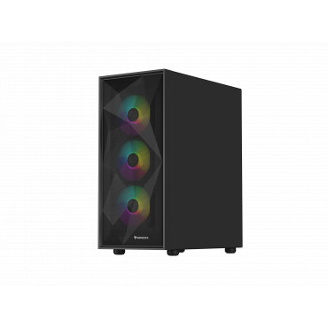 Genesis Gaming PC Case | Diaxid 605 ARGB | Black | Midi Tower | Power supply included No