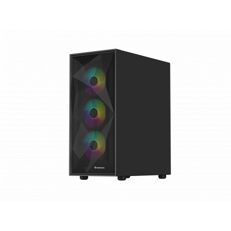 Genesis Gaming PC Case | Diaxid 605 ARGB | Black | Midi Tower | Power supply included No