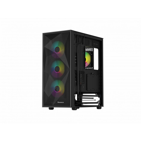 Genesis Gaming PC Case | Diaxid 605 ARGB | Black | Midi Tower | Power supply included No