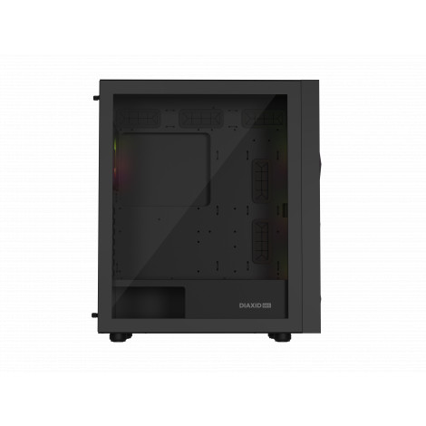 Genesis Gaming PC Case | Diaxid 605 ARGB | Black | Midi Tower | Power supply included No