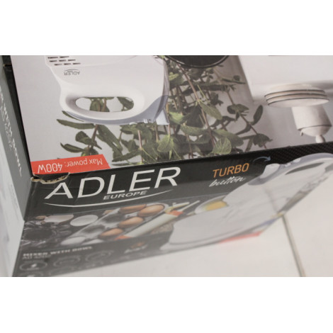 SALE OUT. | Adler | Mixer | AD 4202 | Mixer with bowl | 300 W | Number of speeds 5 | Turbo mode | White | DAMAGED PACKAGING