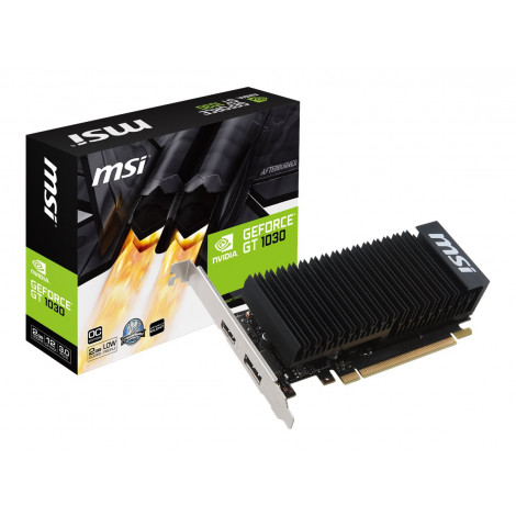 MSI | GeForce GT 1030 2GHD4 LP OC | NVIDIA | 2 GB | GeForce GT 1030 | DDR4 | HDMI ports quantity 1 | PCI Express 3.0 x16 (uses x