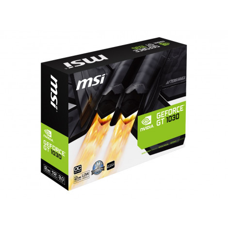 MSI | GeForce GT 1030 2GHD4 LP OC | NVIDIA | 2 GB | GeForce GT 1030 | DDR4 | HDMI ports quantity 1 | PCI Express 3.0 x16 (uses x