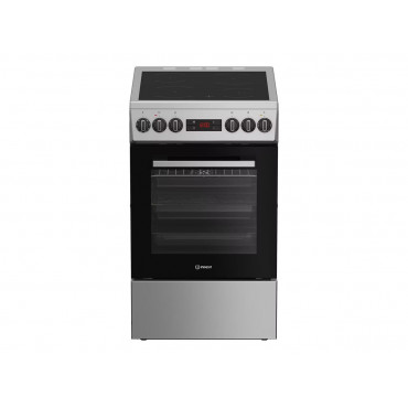 INDESIT Cooker | IS5V8CSX/P | Hob type Ceramic | Oven type Electric | Stainless Steel | Width 50 cm | Grilling | Depth 60 cm | 5