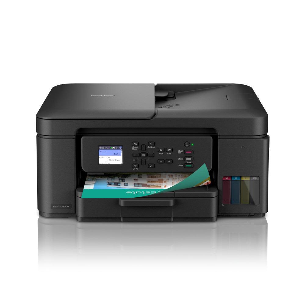 Brother Wireless Printer with ADF | DCP-T780DW | Inkjet | Colour | 3-in-1 | A4 | Wi-Fi | Black