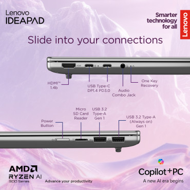 Lenovo IdeaPad Slim 5 14ARP10 | Luna Grey | 14 " | IPS | WUXGA | 1920 x 1200 pixels | Anti-glare | AMD Ryzen 7 | 7735HS | 16 (2x