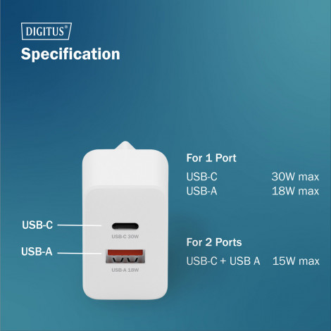 Digitus Battery charger, 30W | DA-10301