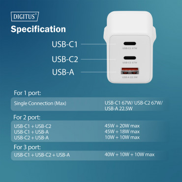 Digitus Battery charger, 67W | DA-10303