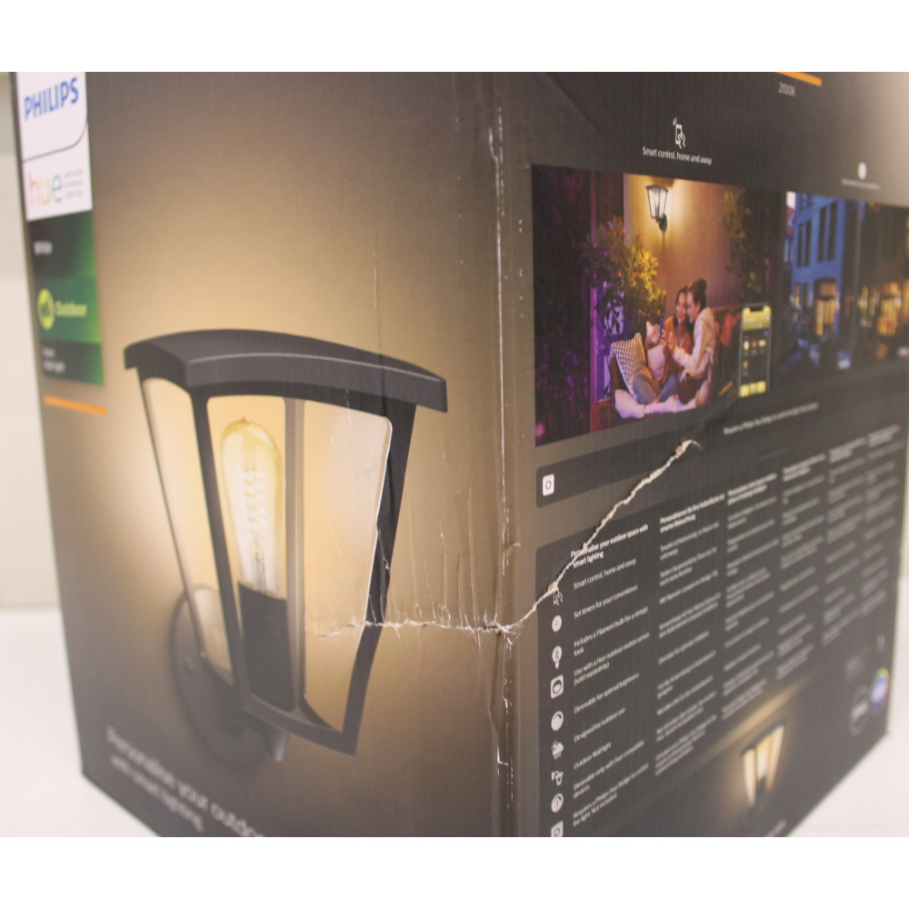 SALE OUT. Philips Hue Inara Outdoor wall light | E27 | 7 W | Warm white | DAMAGED PACKAGING