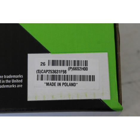 SALE OUT. Lexmark 66S2H00 | Cartridge CollecReturn Program (LRP) | Toner cartridge | Black & white | DAMAGED PACKAGING, SCRATCHE