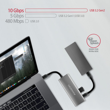 AXAGON | USB-C 10Gbps SPEEDSTER 5in1 hub (rev2.0) | HMC-5G2 | HDMI ports quantity 1