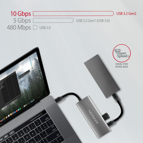 AXAGON | USB-C 10Gbps SPEEDSTER 5in1 hub (rev2.0) | HMC-5G2 | HDMI ports quantity 1