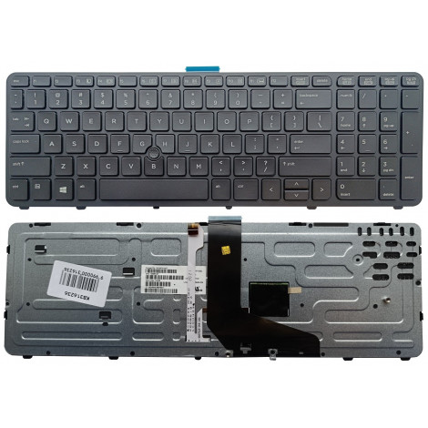 Klaviatūra HP ZBook 15 G1 G2, su pašvietimu ir trackpoint , US