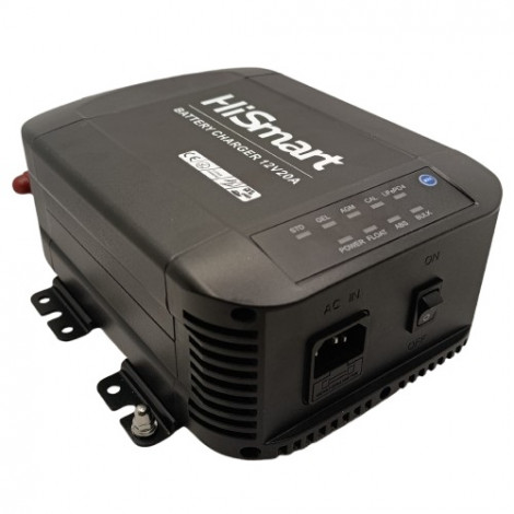 Automatinis švino rūgšties / LiFePO4 akumuliatoriaus įkroviklis, 12V 20A