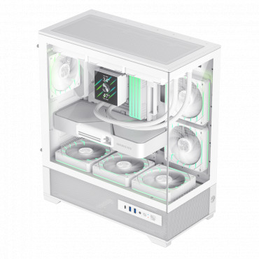 Gamemax Case | VISTA 2 AW | White | Midi Tower | Power supply included No