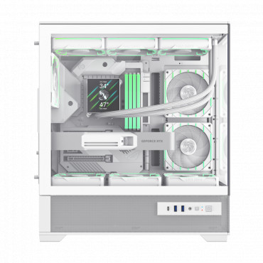 Gamemax Case | VISTA 2 AW | White | Midi Tower | Power supply included No