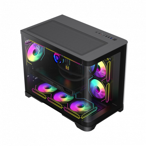 Gamemax Case | HYPE-M BK | Black | Micro | Power supply included No