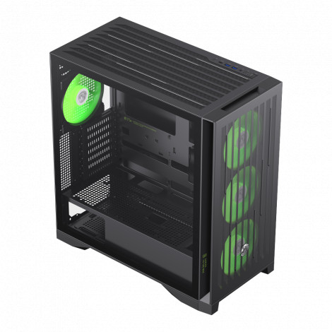Gamemax Case | LEADER 2 BK | Black | E-ATX | Power supply included No