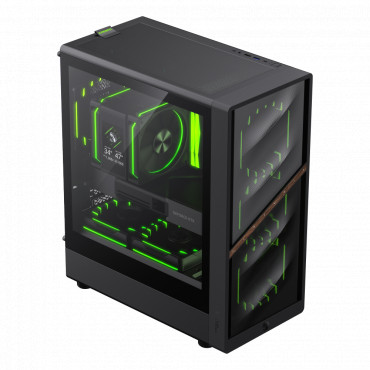 Gamemax Case | AERIS 330 MB | Black | Mini Tower | Power supply included No