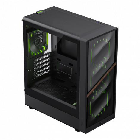 Gamemax Case | AERIS 330 MB | Black | Mini Tower | Power supply included No