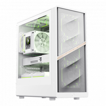 Gamemax Case | AERIS 330 MW | White | Mini Tower | Power supply included No
