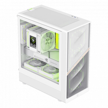 Gamemax Case | AERIS 330 MW | White | Mini Tower | Power supply included No