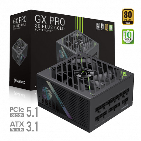 Gamemax Power Supply, 80 PLUS, Gold | GX PRO 1250G | 1250 W