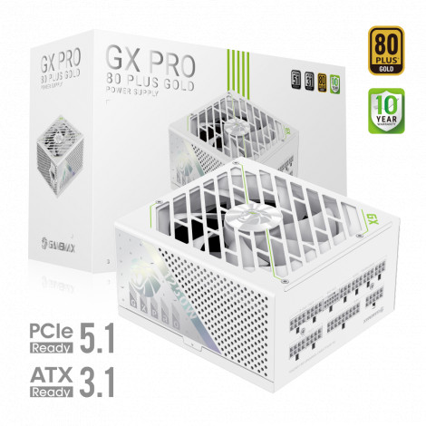 Gamemax Power Supply, 80 PLUS, Gold | GX PRO 1250G WH | 1250 W