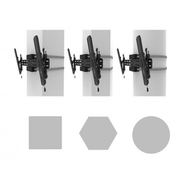 Neomounts WL35S-910BL16 TV pillar mount 40-75" - tiltable - lockable - diam. 25-100 cm | Neomounts