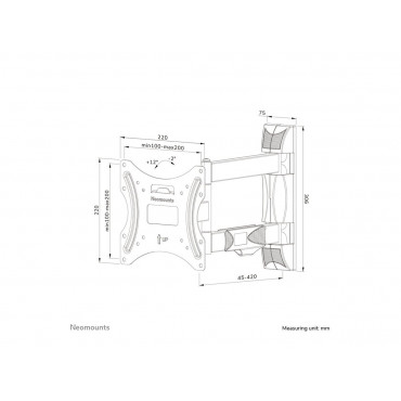 Neomounts WL40-550BL12 TV mount wall 32-55" - full motion - easy install | Neomounts